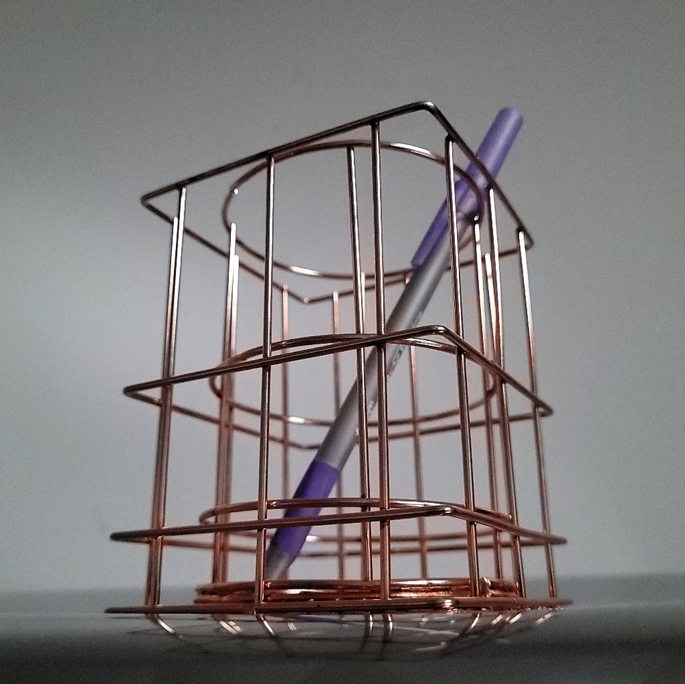 Rose Gold Pencil Cup Set of 2 - Picture 2 of 3